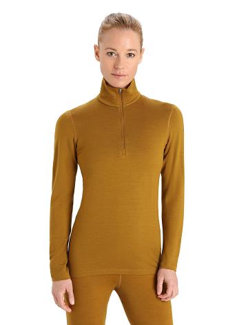 Icebreaker Merino 260 Tech Long Sleeve Half Zip Thermal Top Naisten Base Layers Ruskea | FI 1912AHKP